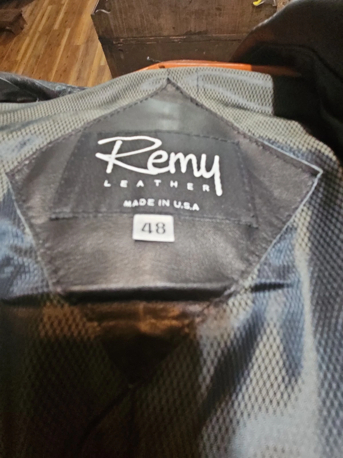 New With Tag Remy Lambskin Black Leather Jacket Mens Sz 48 BUTTER SOFT! VeryNice - product detail image 12