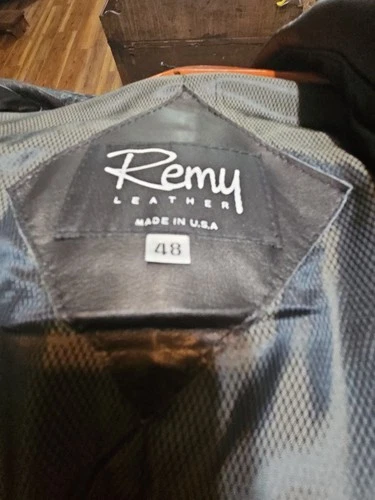 New With Tag Remy Lambskin Black Leather Jacket Mens Sz 48 BUTTER SOFT! VeryNice image 12