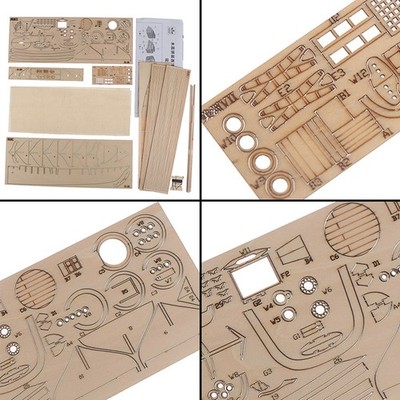 1:120 DIY Wooden Assembly Sailing Ship Model Classic Sailing Boat Puzzle Toys-lk