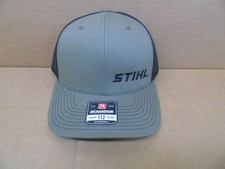One STIHL Ball Cap Truckers Hat Loden/Black Mesh Embroidered Brand Logo