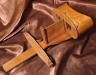 Underwood Perfecscope Stereoscope Birds Eye Maple with glass lenses