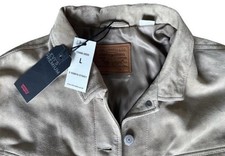 ‼️ LEVi‘S TRUCKER JACKET PREMIUM LEDERJACKE ECHT LEDER JEANS JACKE BIG E NEU L