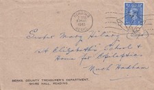 GB KGV1  Cover with Victory Slogan from Reading  to Much Hadham Herts, 1945