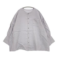 nest Robe Naturally dyed linen wrap cuff shirt 01241-1484 lavender 5-0902M  