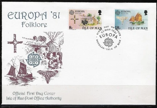 1¢ WONDER'S ~ ISLE OF MAN FDC EUROPA 81 FOLKLORE 1981 C/S - F183