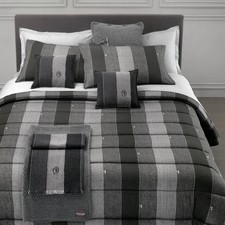 Lenzuola matrimoniale raso Trussardi NEW TWEED grigio