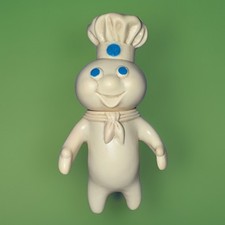 Vtg Pillsbury Doughboy 1971 7  Rubber Squeezable Doll W/ Swivel Head Made In USA