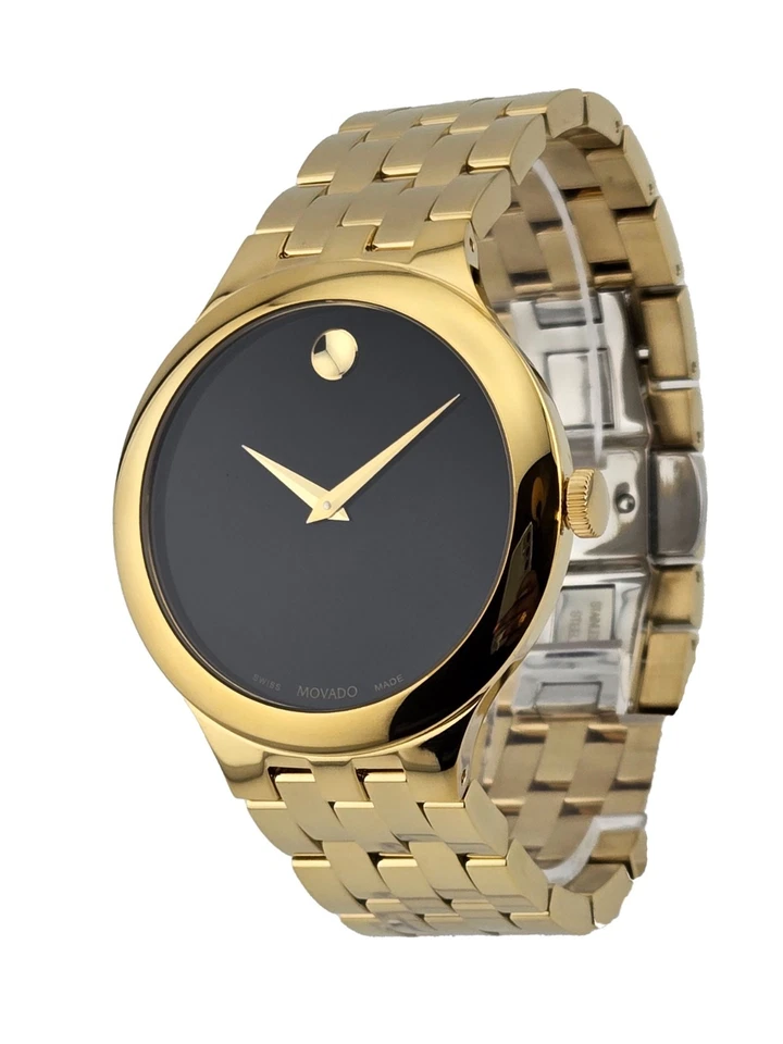 Reloj para hombre Movado Veturi 0607417 esfera negra oro acero inoxidable Foto 3 de 4