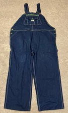 Liberty Denim Bib Overalls 50x30 Big & Tall Bib Denim Jeans Medium Wash Blue 