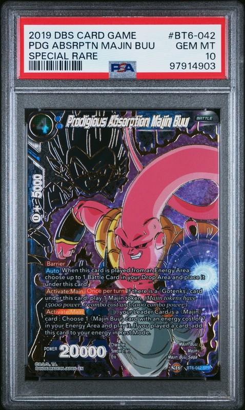 Prodigious Absorption Majin Buu [SPR] BT6-042  Dragon Ball Super Card PSA 10