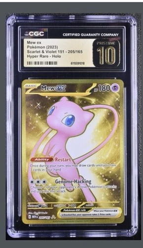 Pokemon CGC 10 Pristine 151 Secret Rare Mew EX 205/165