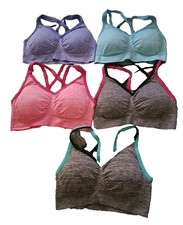 Amakc Teenager Girls Bra Underwear Sports Vest Tank Tops Training 5 Bras Size M