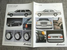 Lorinser Mercedes W124 S124 Tuning Preisliste Prospekt Brochure 1987 selten