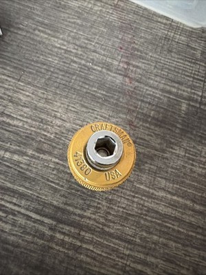 Sears Craftsman  Nos Thumb Finger Bit Driver 1/4  Gold Mustard 41380 Spinner