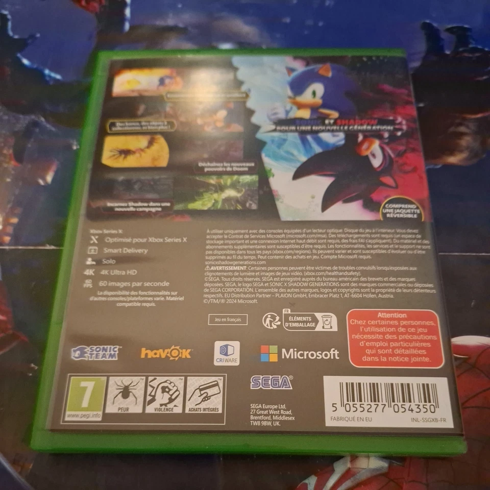 SONIC SHADOWS GENERATIONS MICROSOFT XBOX ONE (SERIES X), photo 2 sur 5