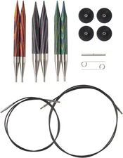 ✅ NEW Options Wood Interchangeable Knitting Needle Set: Bulky Edition (Mosaic) ✅