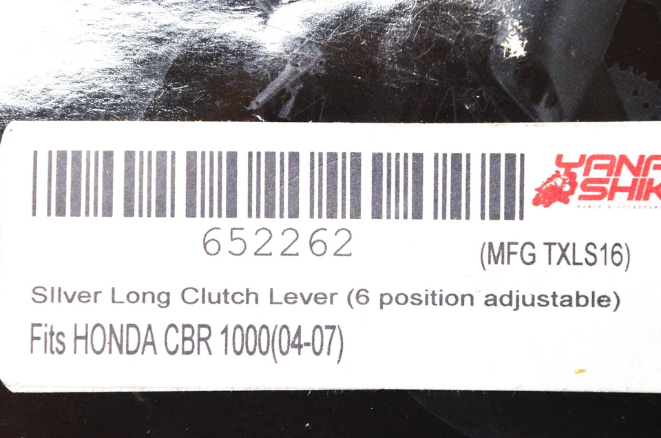 Yana Shiki TXLS16, 652262 Honda Silver Long 6 Position Adjustable Clutch Lever N - Image 3 of 3
