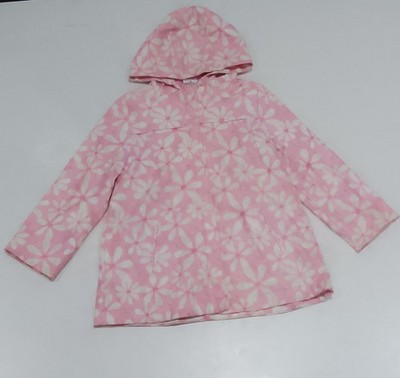 Evie Angel Alter 6 Jahre Pfauen Jacke Mantel Rosa Weiß Blumen Regenmantel