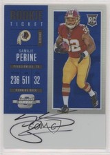 2017 Contenders Optic Rookie Ticket RPS Blue Prizm 19/25 Samaje Perine Auto w5v