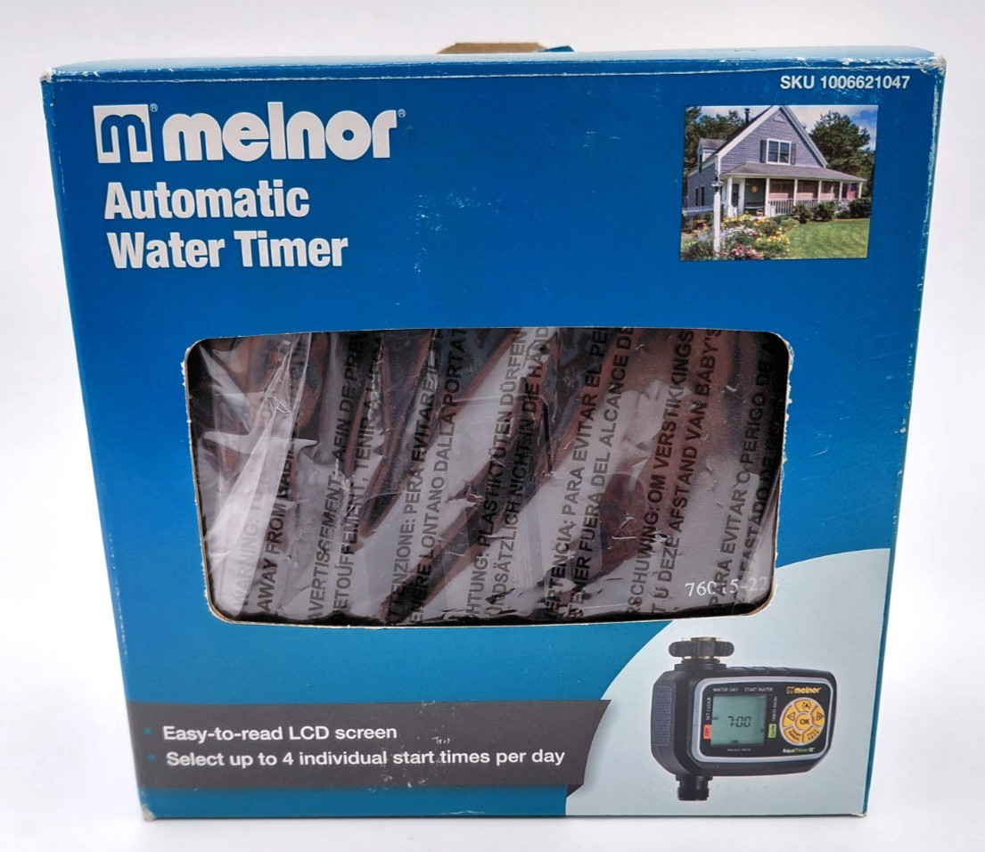 Melnor AquaTimer 1 Zone Automatic One Outlet Water Timer Digital LCD Screen NEW