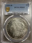 1921-D MORGAN SILVER DOLLAR PCGS MS64 GOLD SEAL HOLDER!
