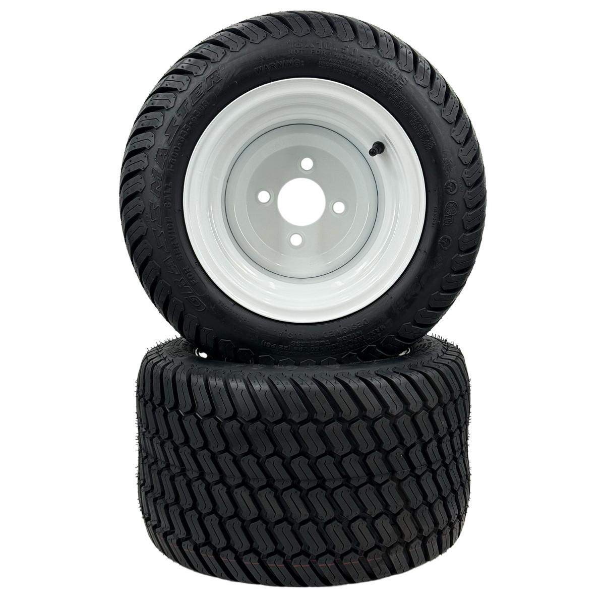 Set of 2 - 18x10.50-10 Tire and Wheel Assembly (Compatible with Walker Models)