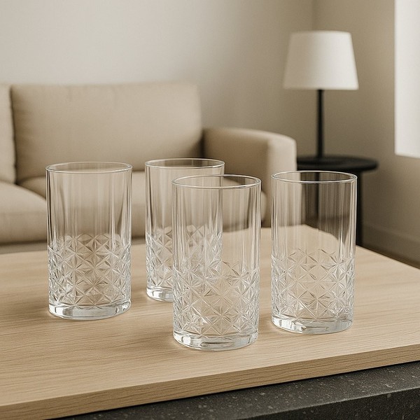 Cocktailglas Trinkglas GläSerset 4Tlg Glas 360Ml KüChe Longdrink-image