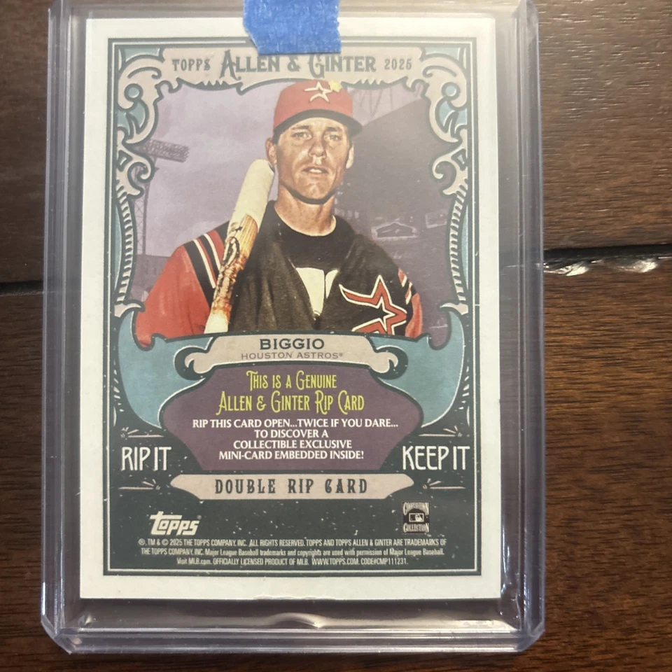 2025 Topps Allen & Ginter Double Rip DRIP-37 Craig Biggio Jeff Bagwell /50 - Изображение 2 из 2