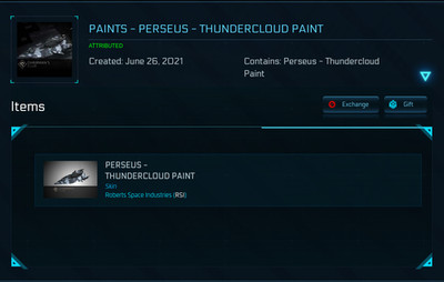 Star Citizen - Perseus - Thundercloud Paint