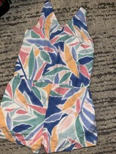 Abercrombie Kids Romper Girls 13 14 Multicolor Floral Colorful Sleeveless Casual