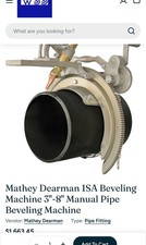 Mathey Dearman 1SA Manual Pipe Beveling Machine 3" - 8" W/ Boomer Assembly