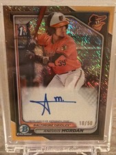Aneudis Mordan 2024 Bowman Chrome Prospect Auto Gold Shimmer Refractor /50