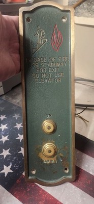 Vintage Heavy Brass Elevator Button Panel From A Dover Unit In A 100 Yo Building