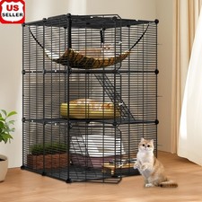 Indoor Cat Cage W/ Large Hammock DIY Enclosure 1-2 Cats  Small Animals New