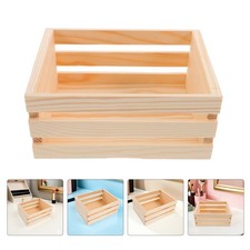 Small Wood Crate - Miniature Dollhouse Furniture Decoration - Paintable Mini