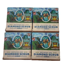 (4) Dr Squatch Minecraft Diamond Scrub Heavy Grit Limited Edition Soap