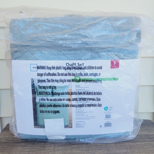 FULL Size Mainstays 7 Piece Quilt Set with Sheets GREEN RIVER Bed In A Bag NEW - Picture 4 of 8