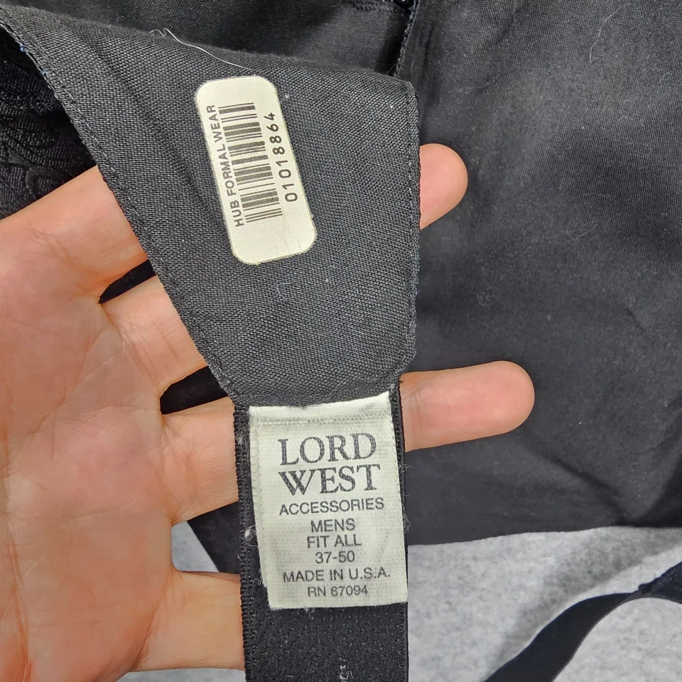 Tuxedo Vest Mens M 2XL Blue LORD WEST Paisley Backless Halter Formal Wedding USA - Image 3 of 4