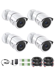 4PACK 1920TVL 1080P HD TVI Security Cameras 120ft Night Vision CCTV Cameras H...