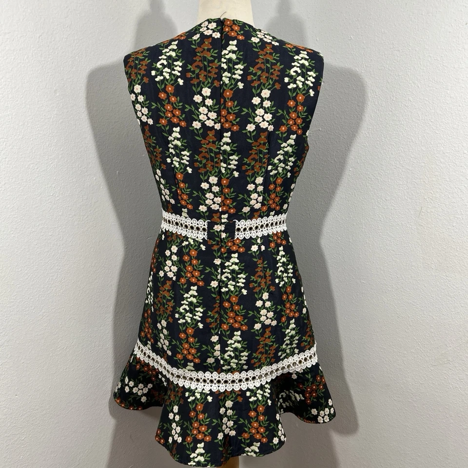 Keepsake the label Mini Dress Womens Medium Faithful Floral Lace Up Shoulder - Image 3 of 4