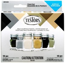 Testors Acrylic Paint Sets, 10 pc Camouflage ...