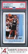 2001 UPPER DECK CLUB EXCLUSIVE #NBA14 TIM DUNCAN HOF PSA 10