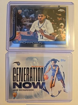 2025 Topps Chrome NBA Jase Richardson RC Base Chrome, Generation Now Flagship