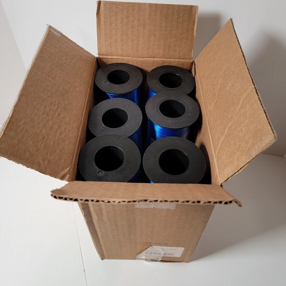 Case of 12 Royal Blue Curling Ribbon 500 Yard Rolls X 3/16" Gift Wrapping Cat#JK - Image 3 of 4