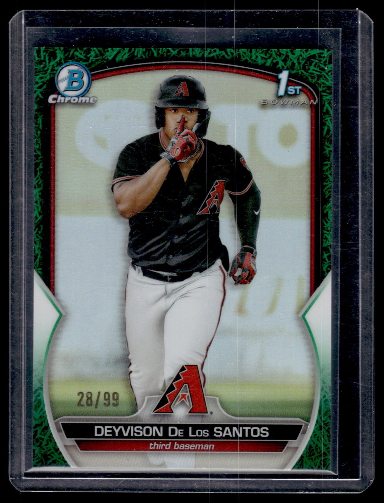 Deyvison De Los Santos 2023 Bowman Chrome Green Grass Card /99 #BCP-116