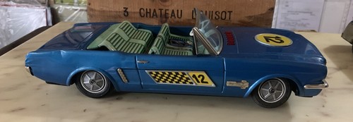 VINTAGE LARGE TIN TOY car MUSTANG YONEZAWA JAPAN 1960s - Picture 6 of 10