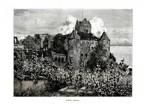 Meersburg Lake of Constance Germany XL 1907 art print by Hermann Braun |  eBay
