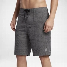 NWT Hurley Mens Phantom JJF Maps Heather 20" BoardShorts Size 28 30 