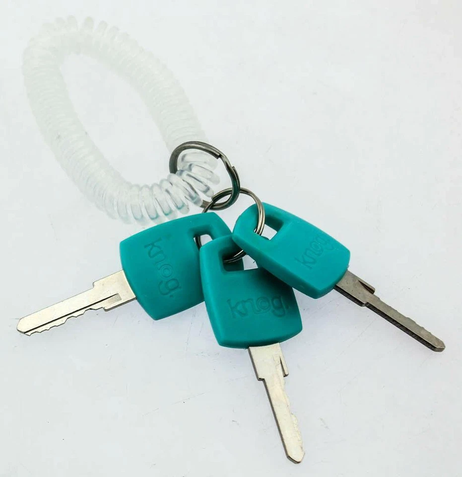 Knog Kransky 880mm Cable Bike Lock With Bracket Turquoise Silicone Steel New - Image 4 of 4