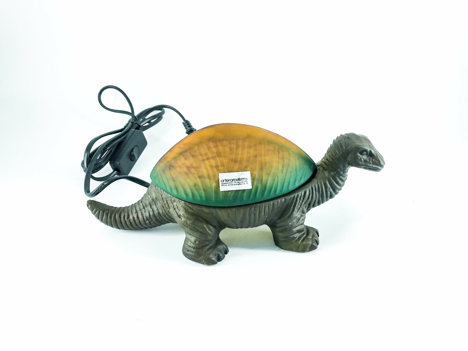 Lampada Vintage Dinosauro Ottone: Regalo Esclusivo Casa e Ufficio